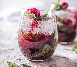 Raspberry mint cocktail