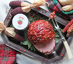 Lingonberry Glazed Holiday Ham