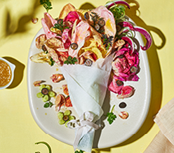 Salat Bouquet mit Honigdressing